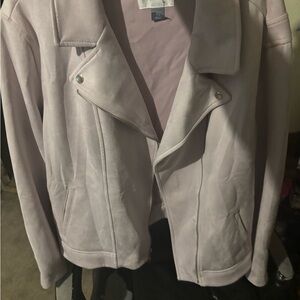 Old Navy Women's Soft Pink Leather Jacket